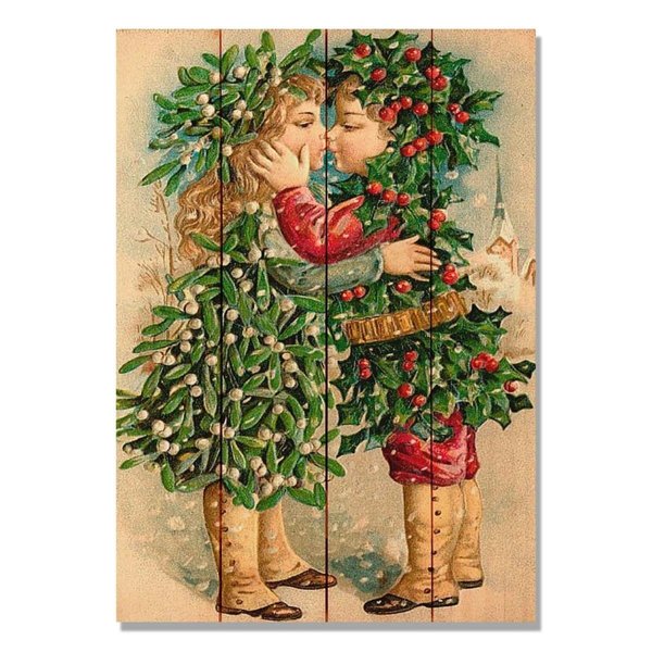 Rickis Rugs 14 x 20 in. Kissing Kids Wall Art RI1725687